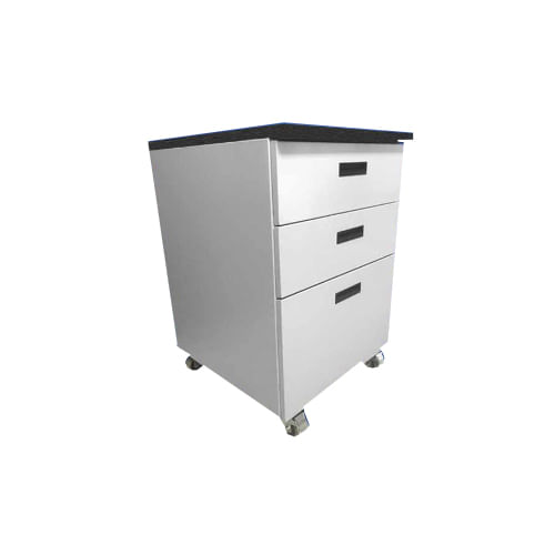 Gabinete móvil con 3 cajones y cubierta de formica GM24 3C