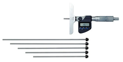 Micrómetro de profundidad digital 0-150 mm, 6 varillas