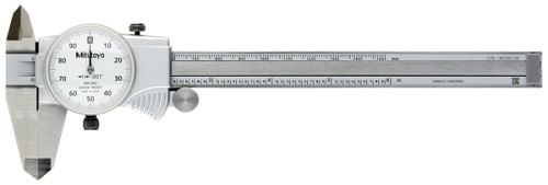 Calibrador de cuadrante, tipo cubierta plateada 0 - 6", 0,001", 0,1"/rev., Pulgadas