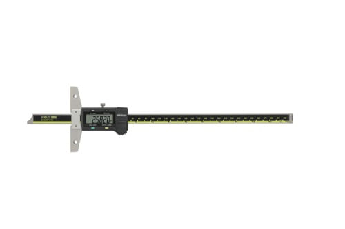 Medidor de profundidad ABS digital, pulgadas/métrico, 0-12" / 0-300 mm